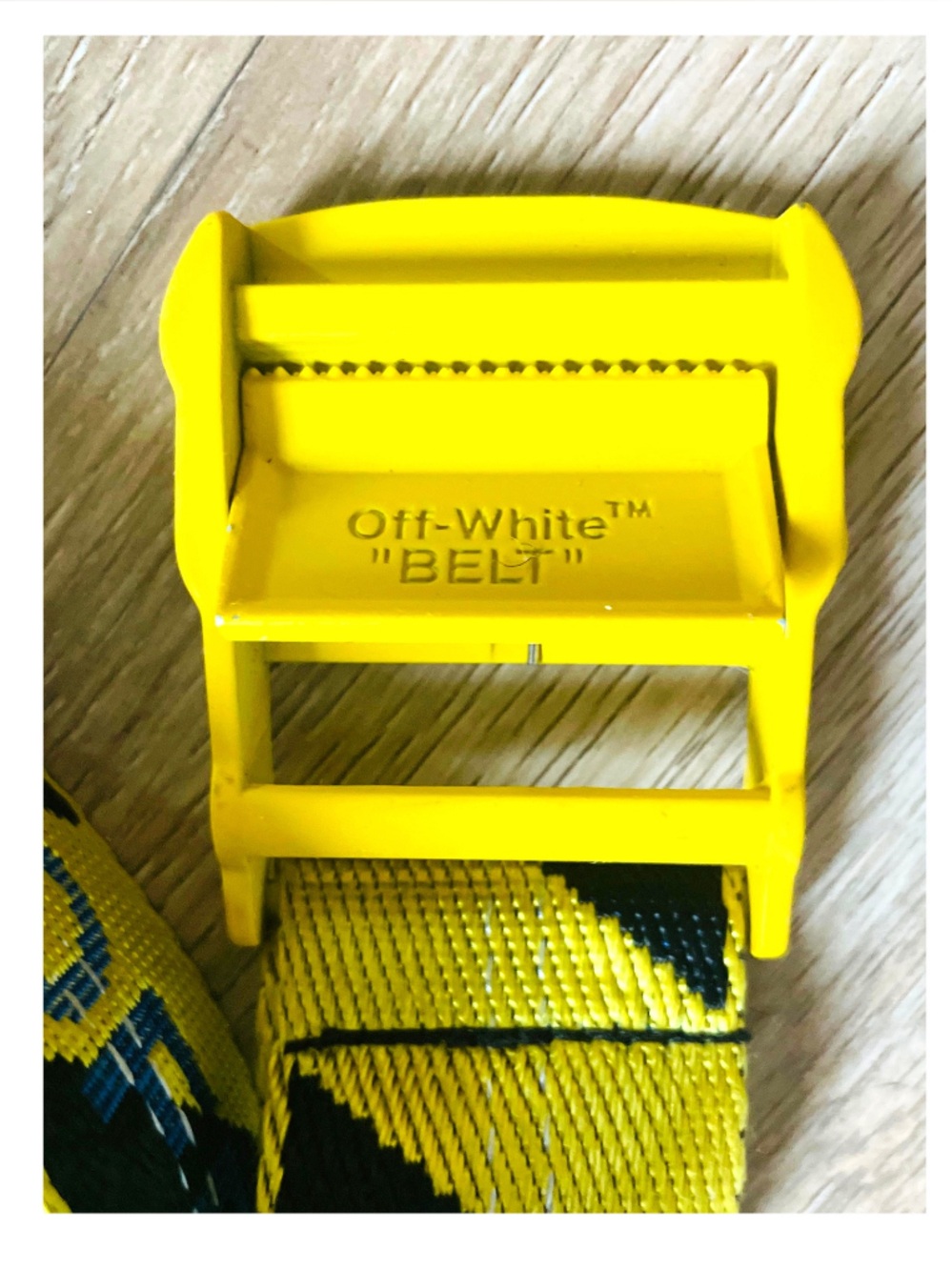 Off-White Industrial Belt Yellow Black - Made in Italy 200cm / 80" Long,,unisex
